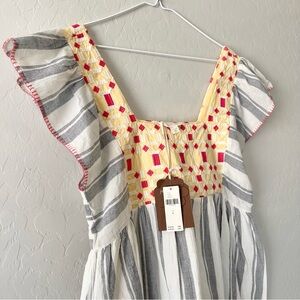 NWT Anthropologie Forever That Girl Flutter Sleeve Top Blouse